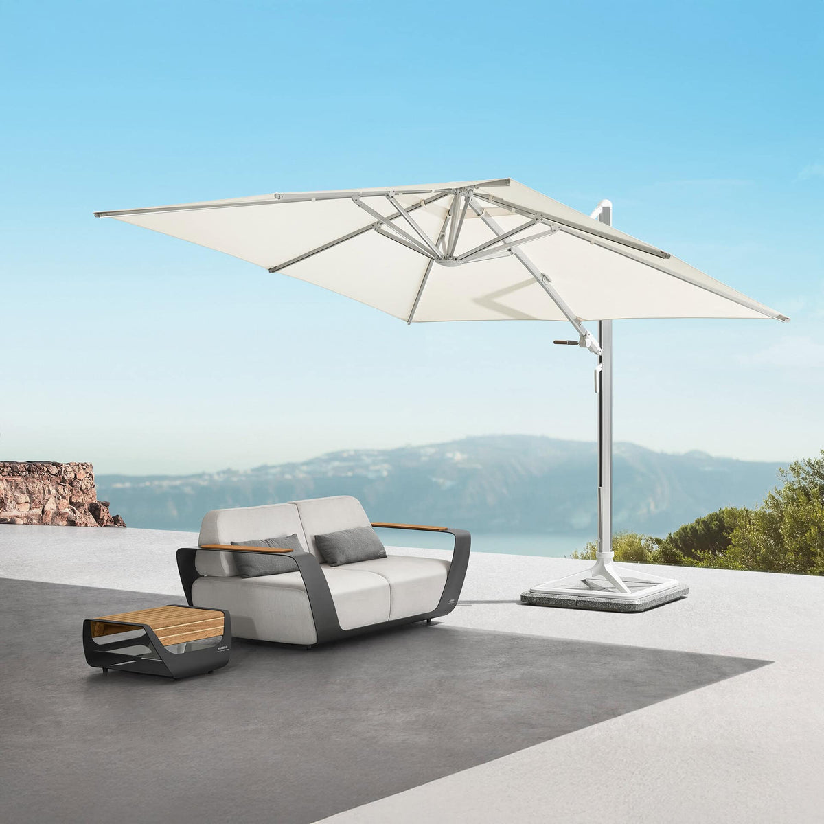 Levia Parasol – 300x300cm – Wit