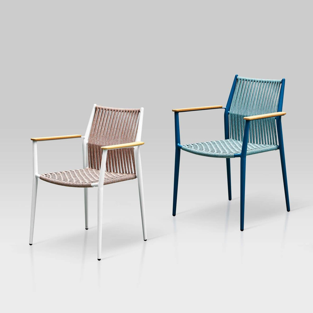 Bali Dining Chair – White/Orange
