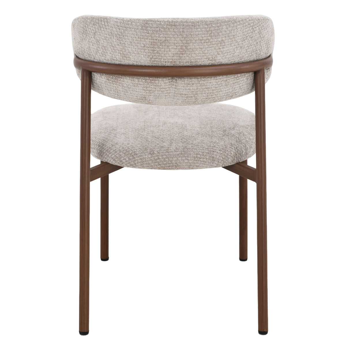 Kiara Eetkamerstoel - Beige Chenille - Walnoot