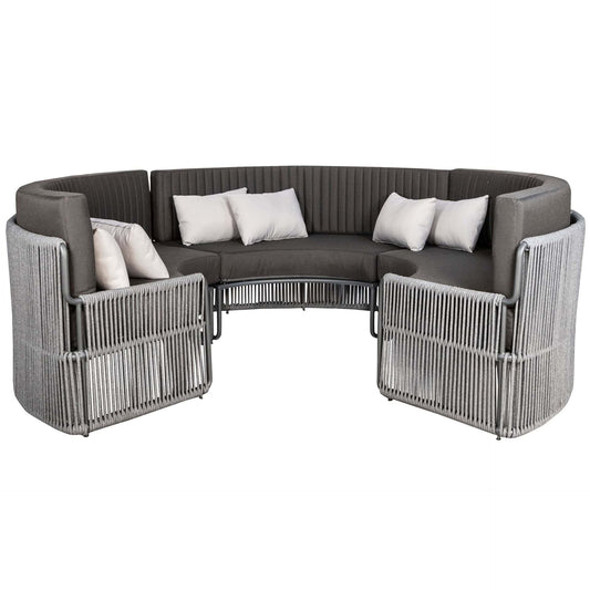 Roma Terrasbank – Rond Large – Zwart