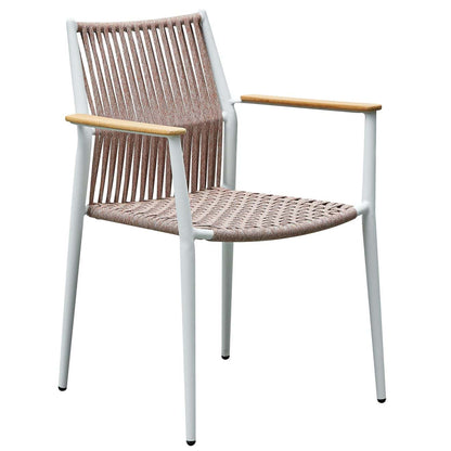 Bali Dining Chair – White/Orange