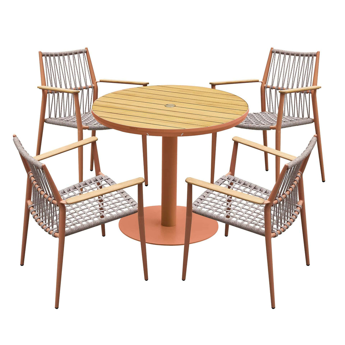 Bali Terrastafel – Ø90cm – Oranje