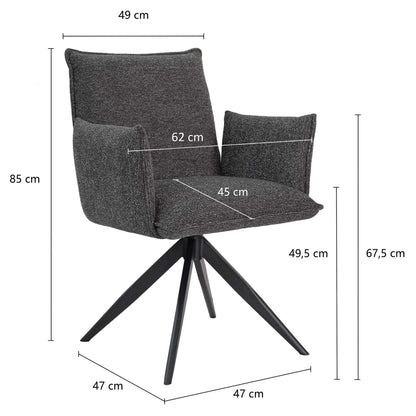 Nella Armstoel – Antraciet