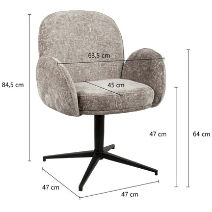 Belle Armstoel – Draaibaar – Shitake