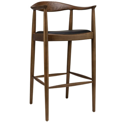 Nordic Barkruk – Essenhout – Zwart PU Leder