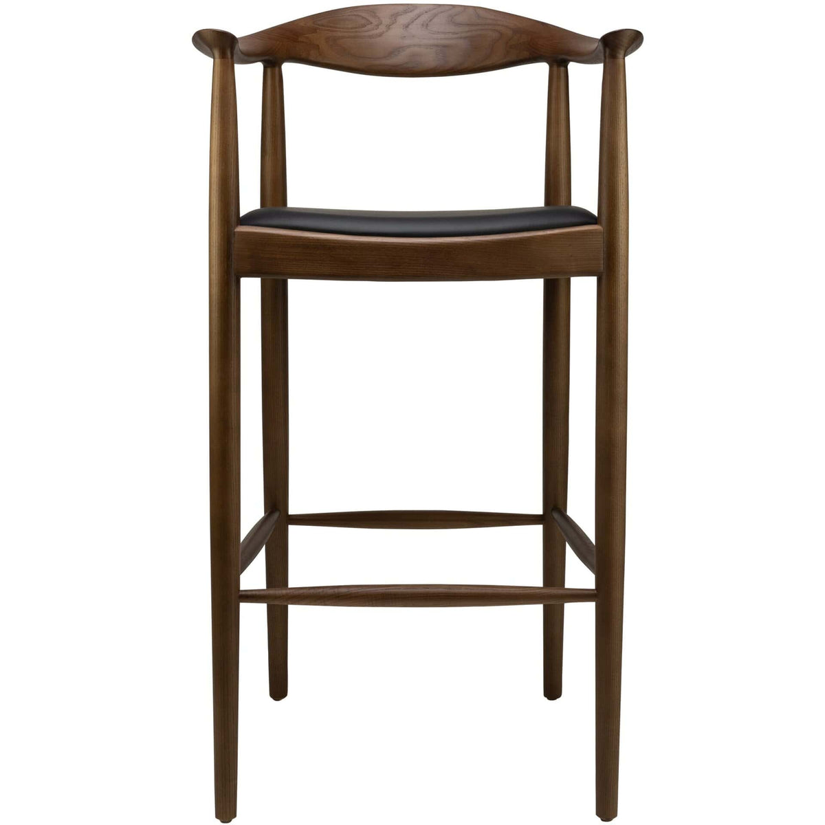 Nordic Barkruk – Essenhout – Zwart PU Leder