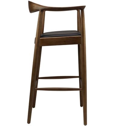 Nordic Barkruk – Essenhout – Zwart PU Leder