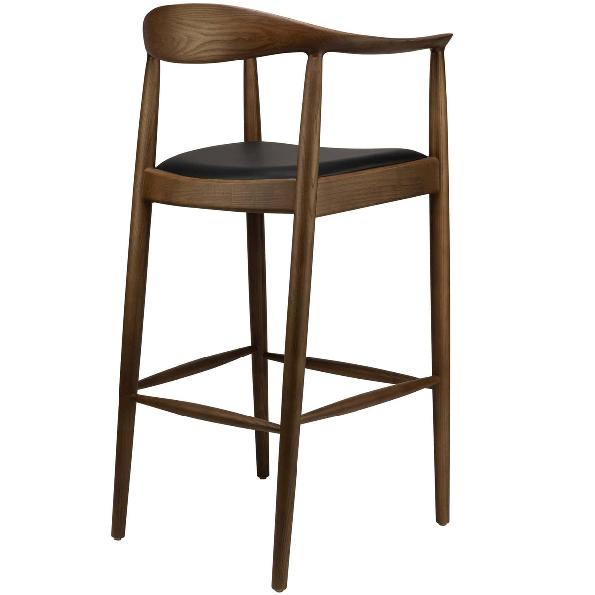 Nordic Barkruk – Essenhout – Zwart PU Leder