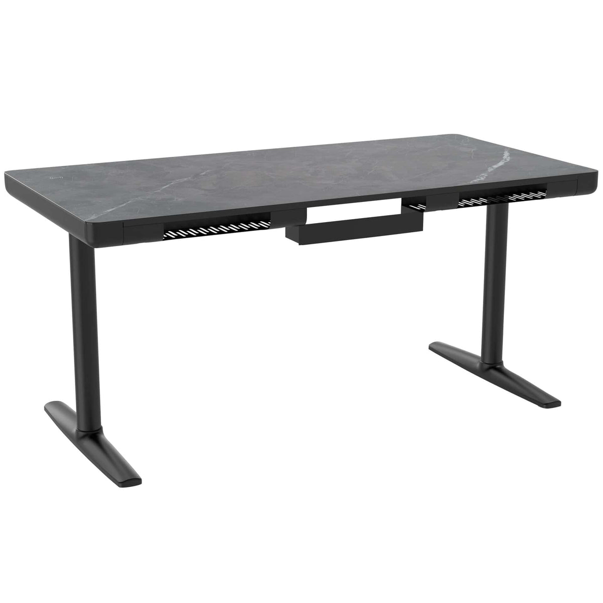 Vero – Verstelbaar Bureau – 160x80cm – Marmer/Zwart