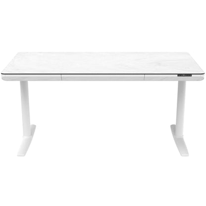 Vero – Verstelbaar Bureau – 160x80cm – Marmer/Wit