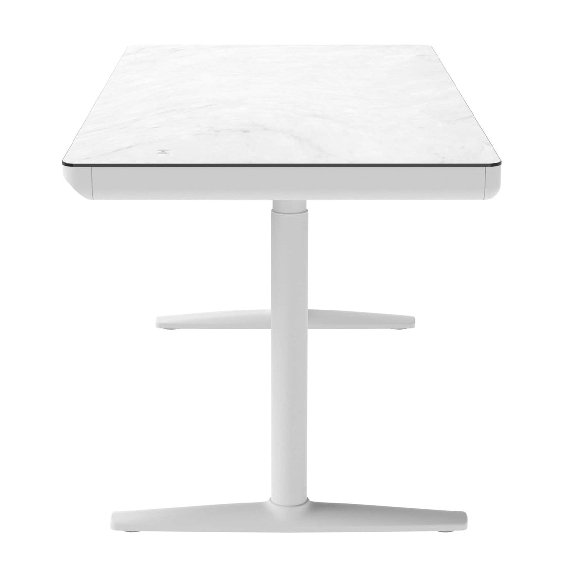 Vero – Verstelbaar Bureau – 160x80cm – Marmer/Wit