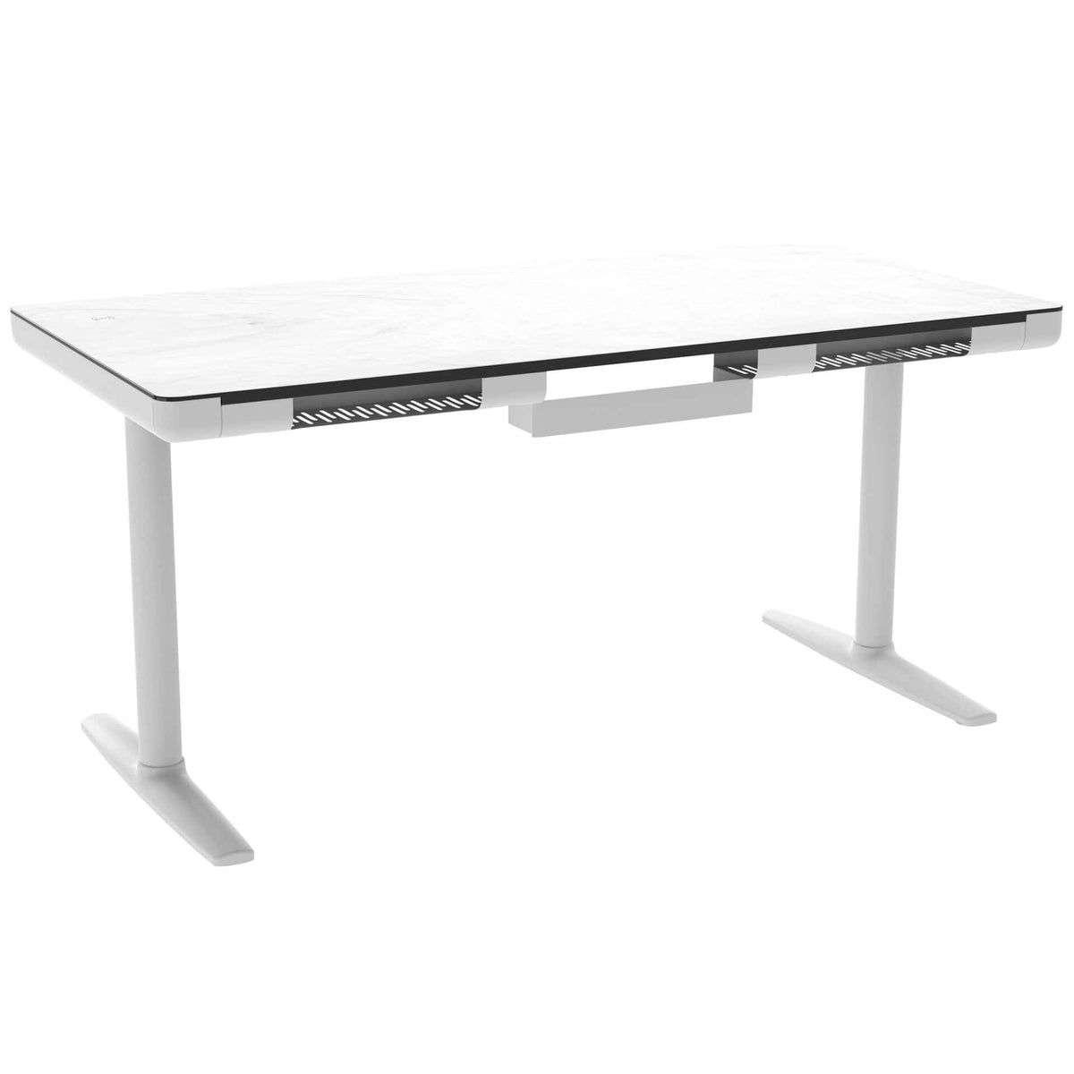 Vero – Verstelbaar Bureau – 160x80cm – Marmer/Wit