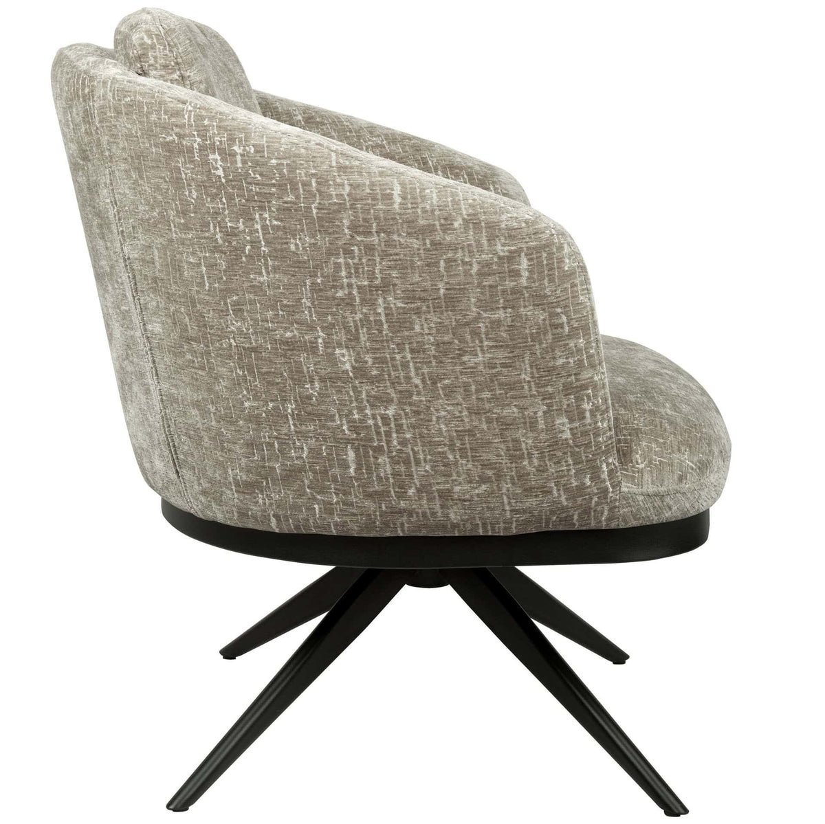 Sierra Lounge Stoel – Draaibaar – Shitake