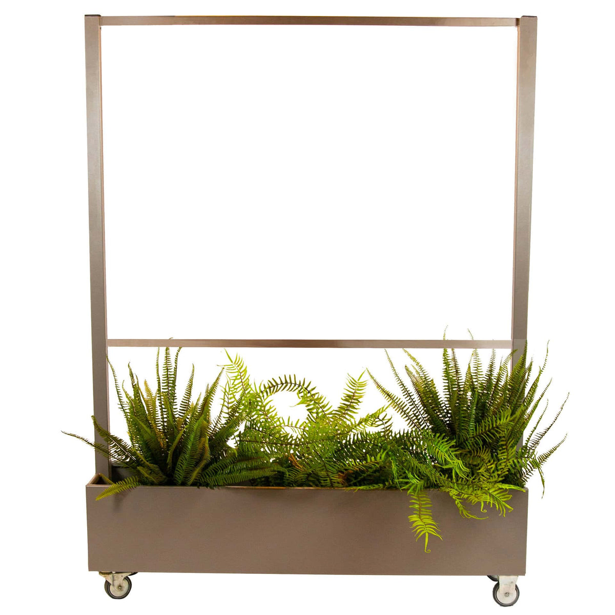 Verrijdbaar Windscherm – Plantenbak – Glas – Zand