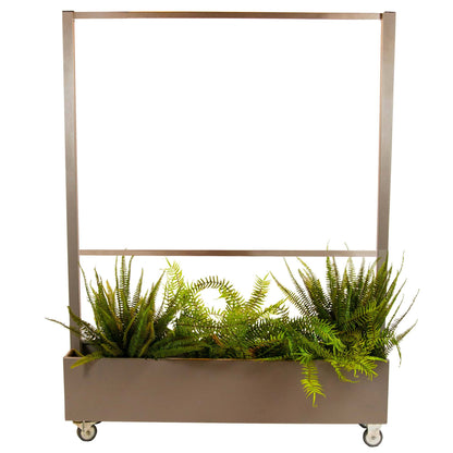 Verrijdbaar Windscherm – Plantenbak – Glas – Zand