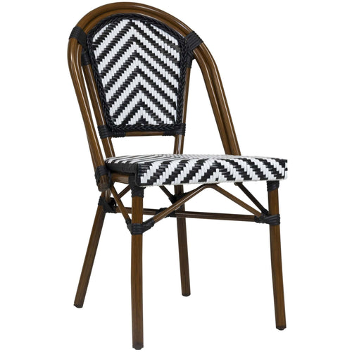Toby-I Terrasstoel – Bamboo/Zwart-Wit