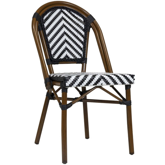Toby-I Terrasstoel – Bamboo/Zwart-Wit