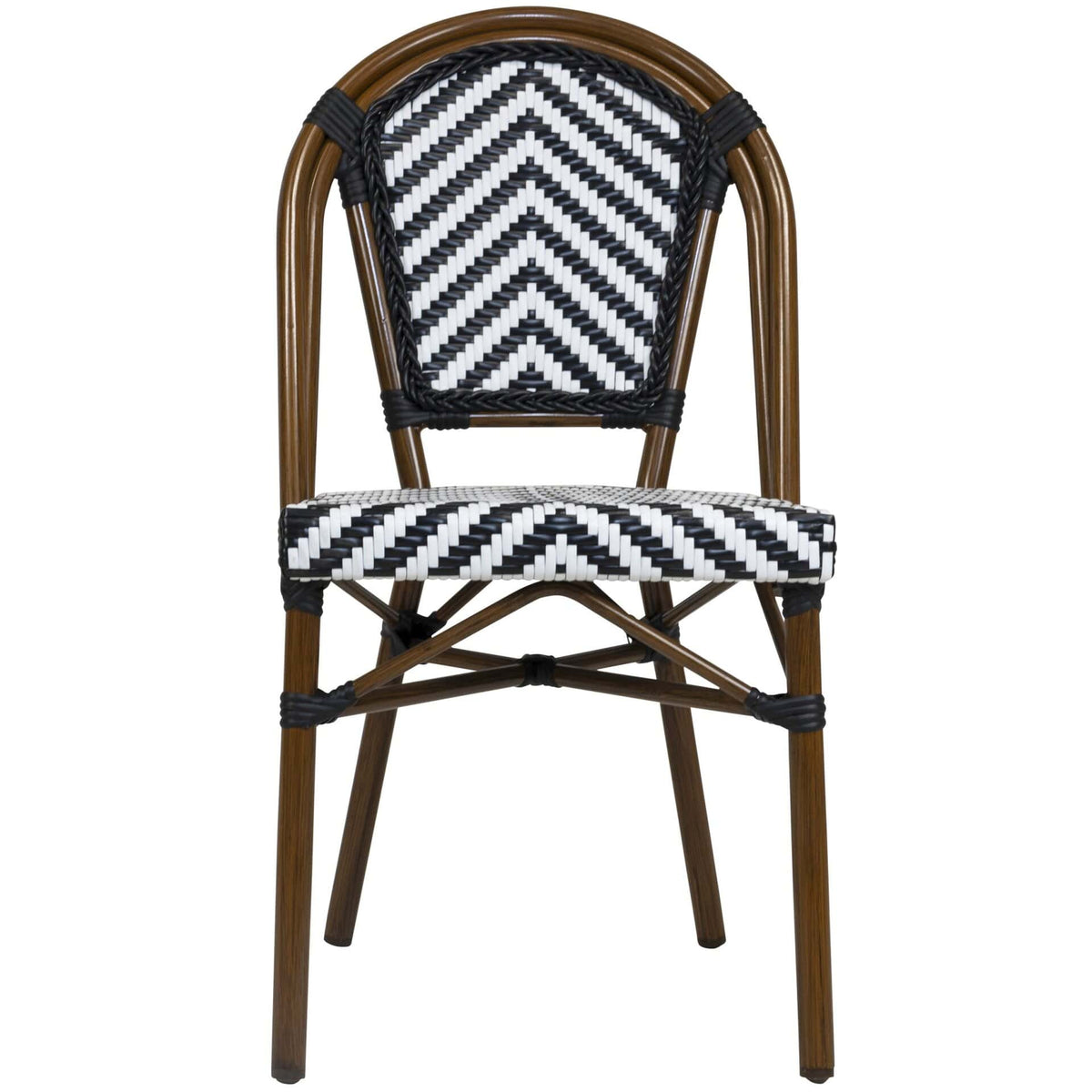 Toby-I Terrasstoel – Bamboo/Zwart-Wit