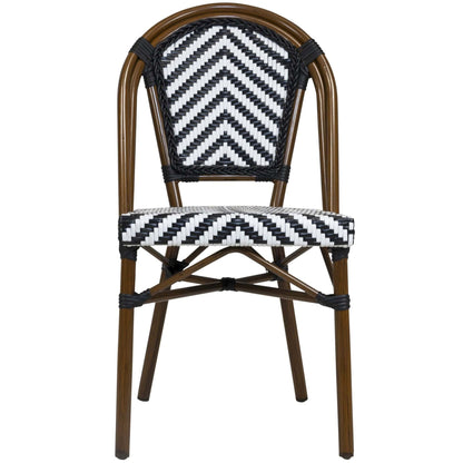 Toby-I Terrasstoel – Bamboo/Zwart-Wit