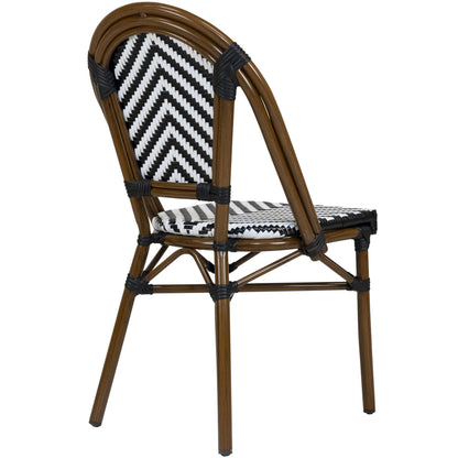 Toby-I Terrasstoel – Bamboo/Zwart-Wit
