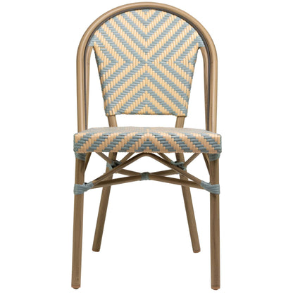 Toby-II Terrasstoel – Bamboo/Beige-Blauw
