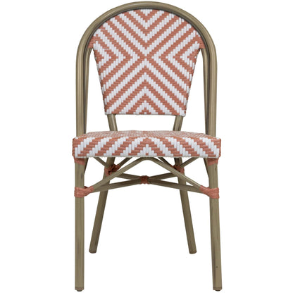 Toby-III Terrasstoel – Bamboo/Koraal-Wit