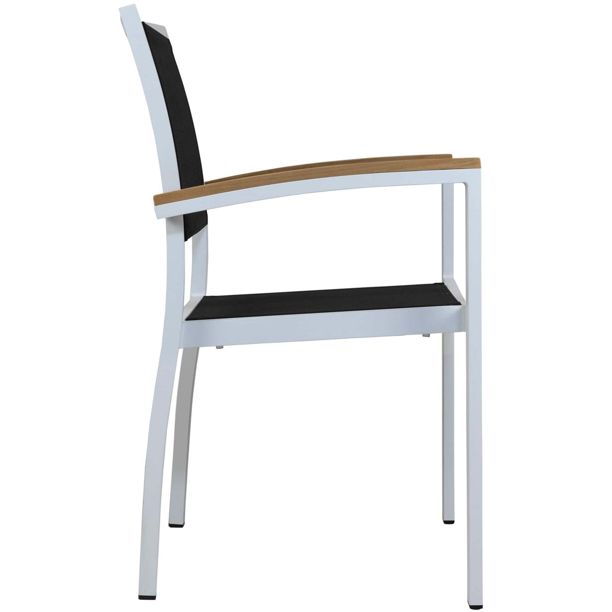 Cenon-A Armstoel – Wit/Zwart Textileen