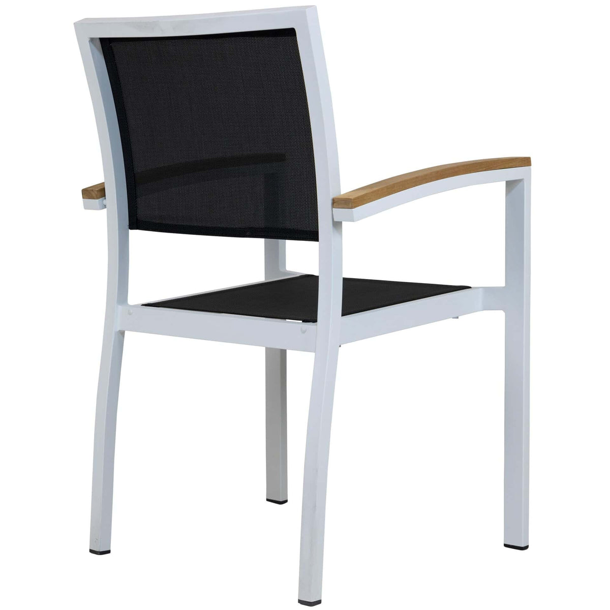 Cenon-A Armstoel – Wit/Zwart Textileen