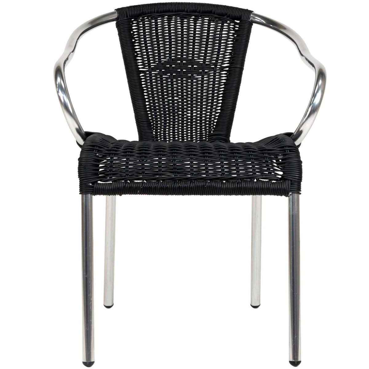 Kannet Terrasstoel – Zwart/Aluminium