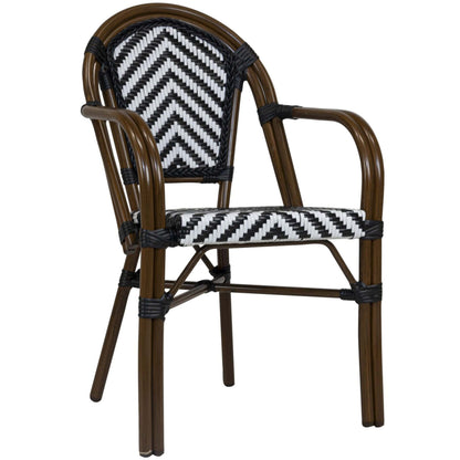 Toby-I Armstoel – Bamboo/Zwart-Wit