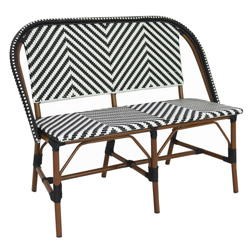 Toby-I Terrasbank – Bamboo/Zwart-Wit