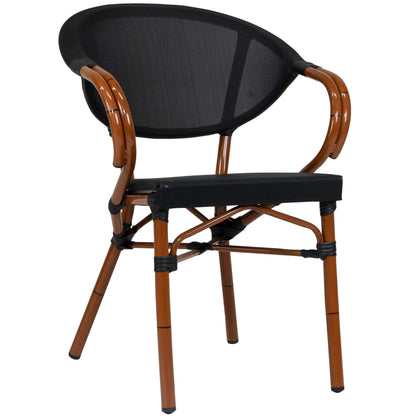 Marino Terrasstoel – Bamboo/Zwart