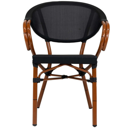 Marino Terrasstoel – Bamboo/Zwart