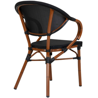 Marino Terrasstoel – Bamboo/Zwart