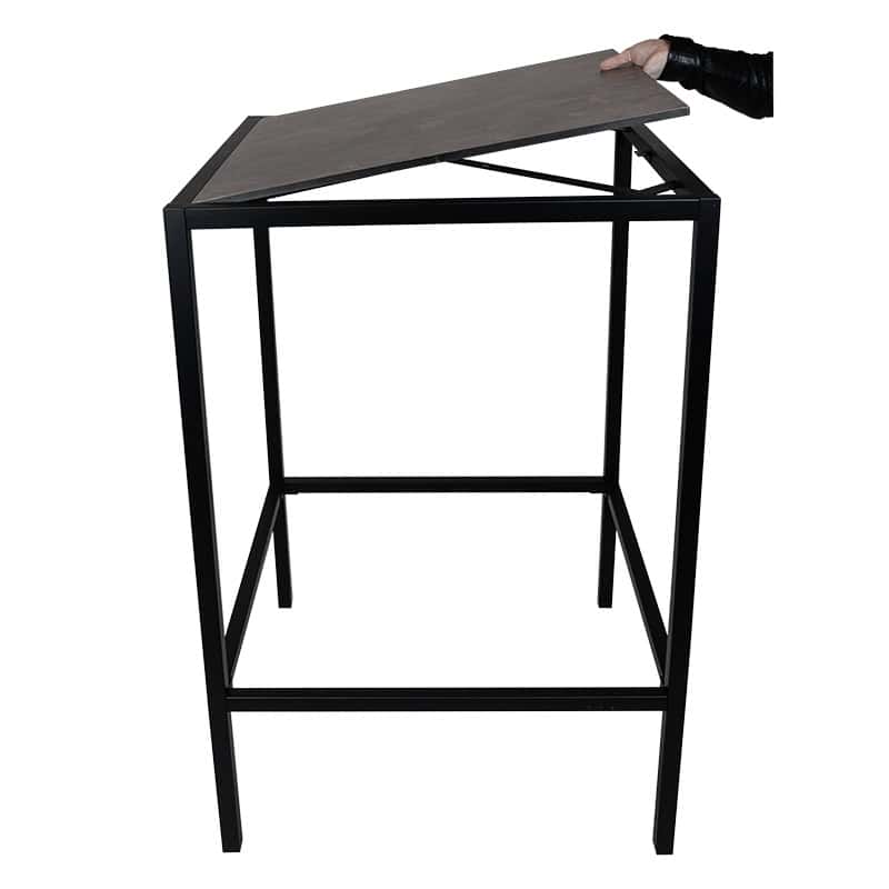 Enfiber Bar Tafelframe – 70x70cm – Zwart