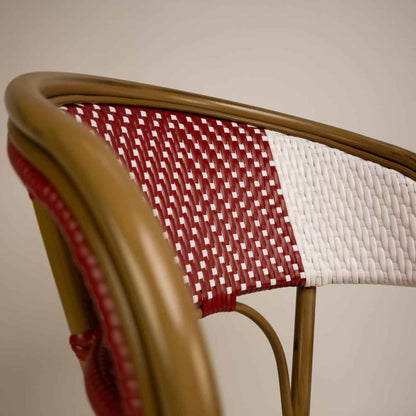 Santa Cruz Terrasstoel – Rood/Wit