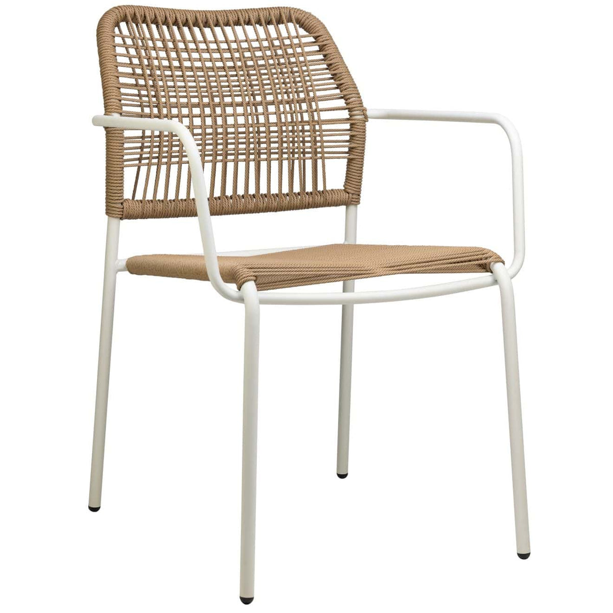 Twist Terrasstoel – Wit/Naturel