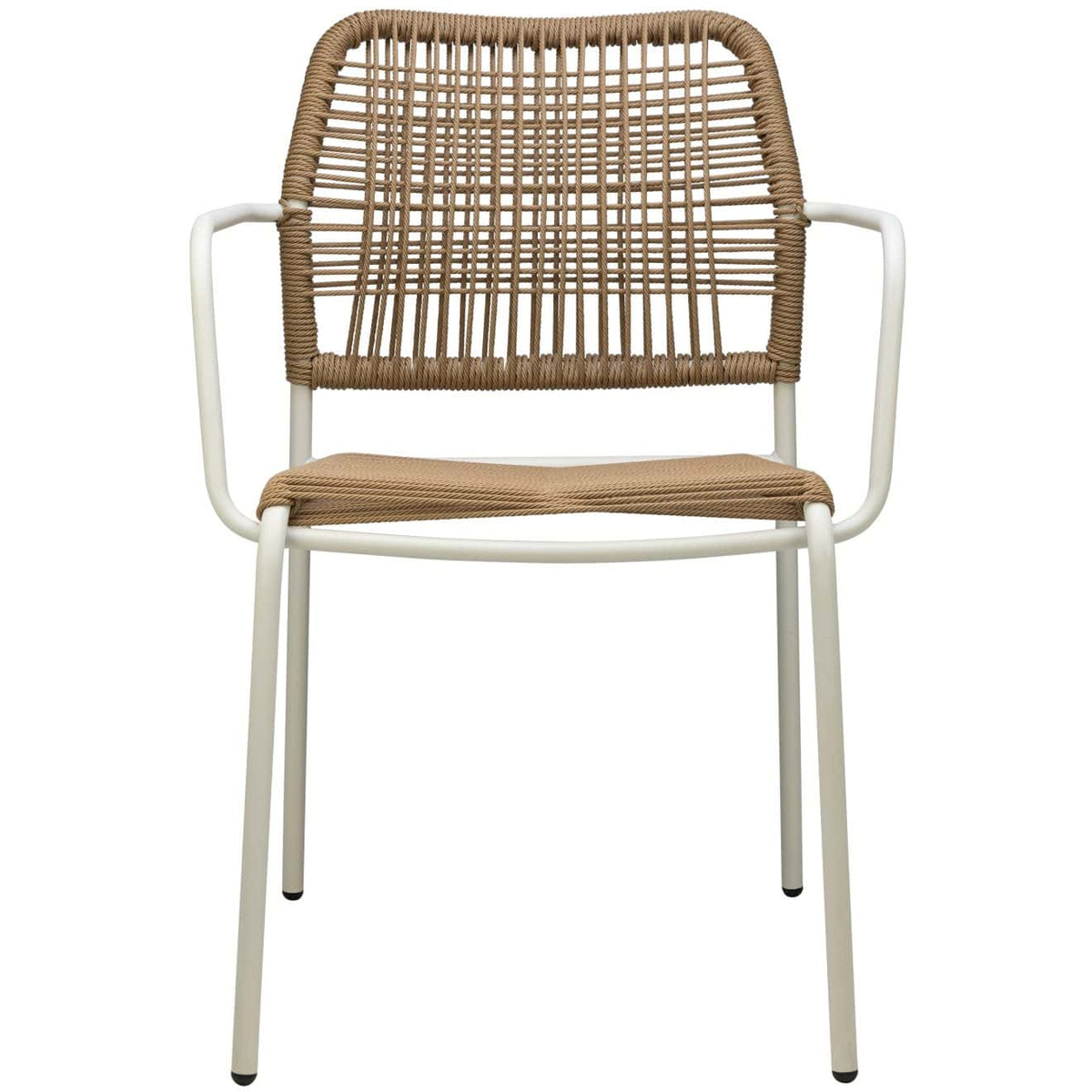 Twist Terrasstoel – Wit/Naturel
