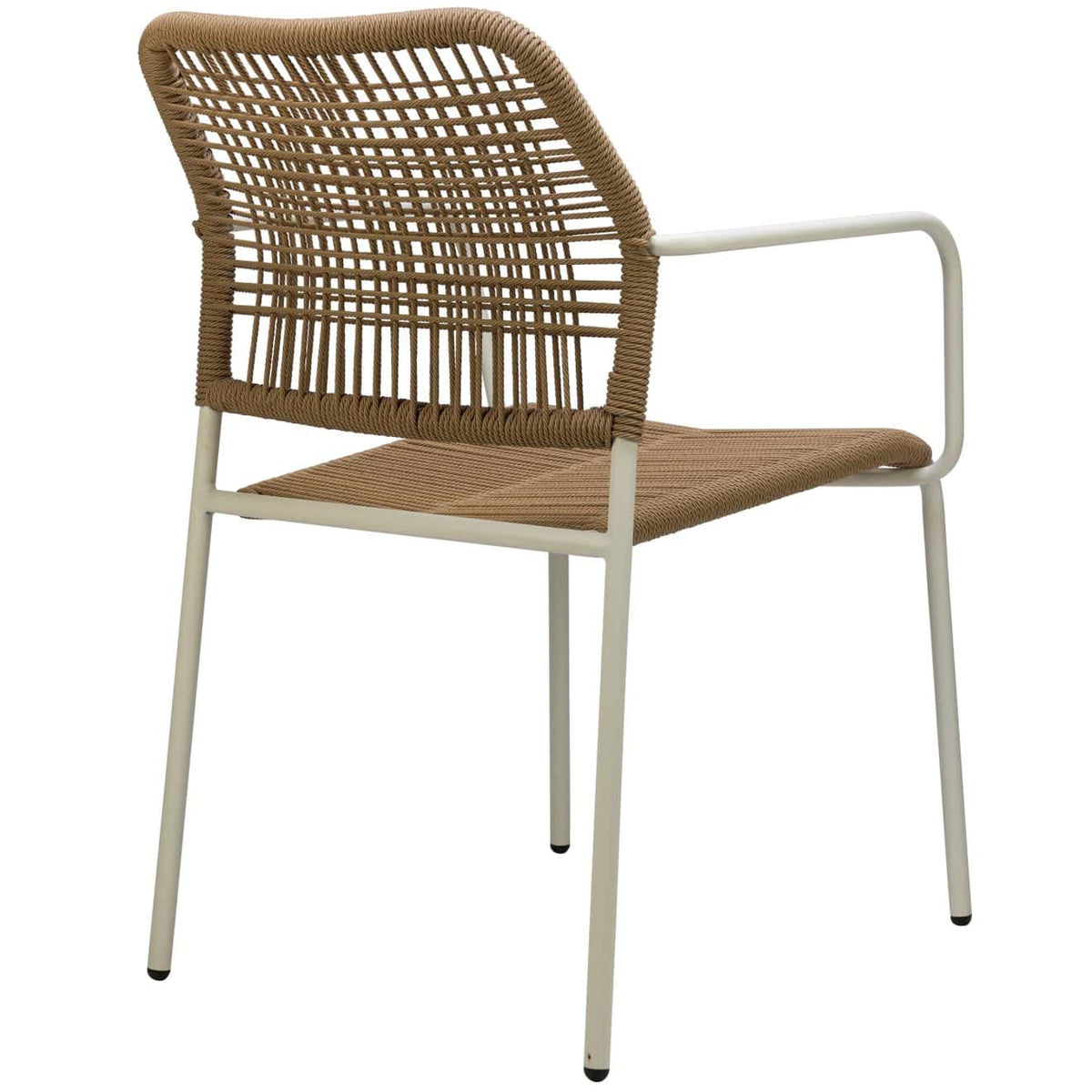 Twist Terrasstoel – Wit/Naturel