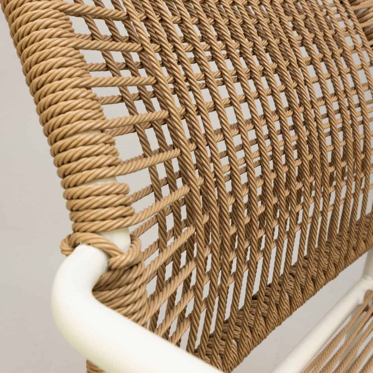 Twist Terrasstoel – Wit/Naturel