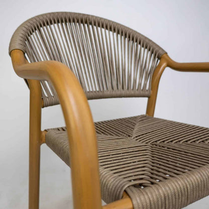 Farina Terrasstoel – Taupe/Naturel