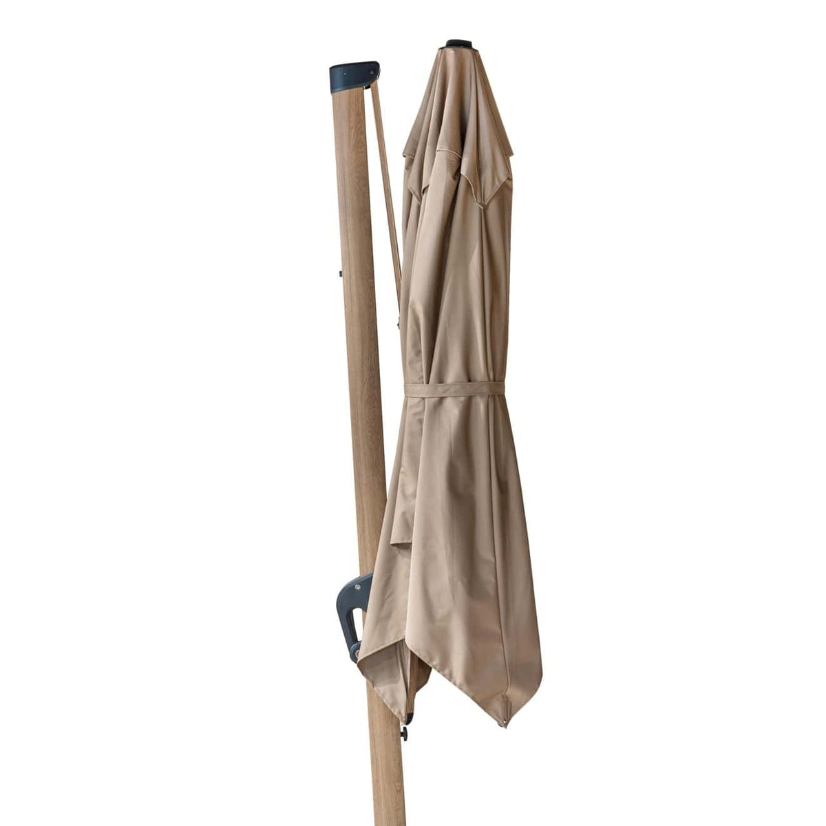 Eifel Parasol – 300x300cm – Taupe/Wood Look