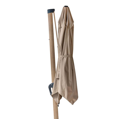 Eifel Parasol – 300x300cm – Taupe/Wood Look