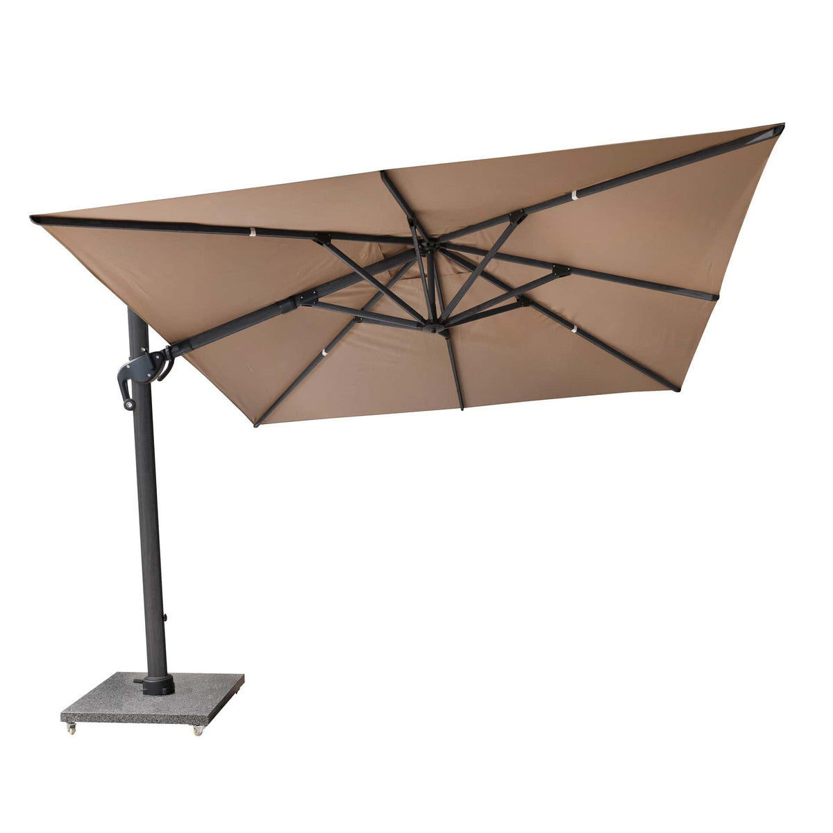 Eifel Parasol – 300x300cm – Taupe/Antraciet