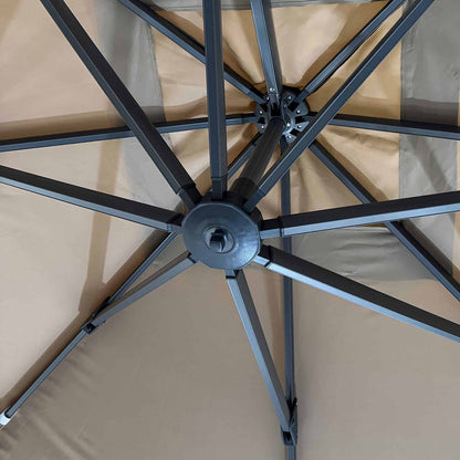 Eifel Parasol – 300x300cm – Taupe/Antraciet
