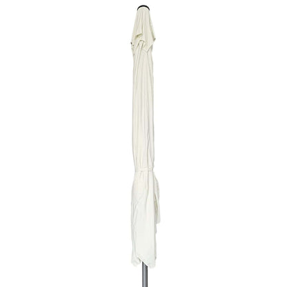 Karin Parasol – 500x500cm – Ivoor/Antraciet