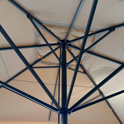 Karin Parasol – 500x500cm – Ecru/Antraciet