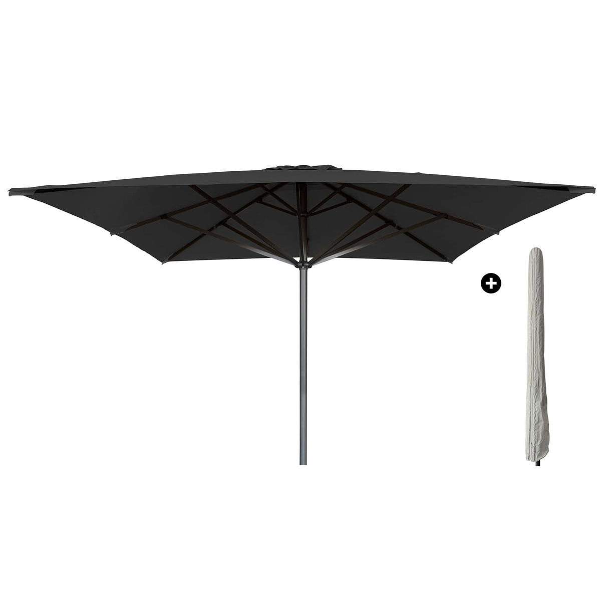 Liva Parasol – 300x300cm – Zwart/Antraciet