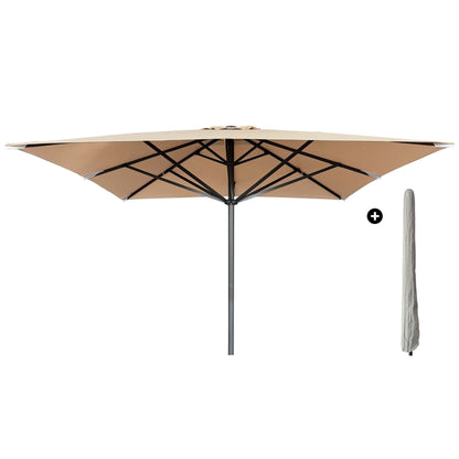 Liva Parasol – 400x400cm – Ecru/Antraciet