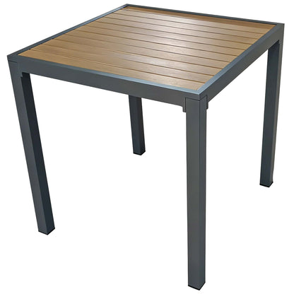 Marlon Terrastafel – 80×80 – Antraciet/Woodlook